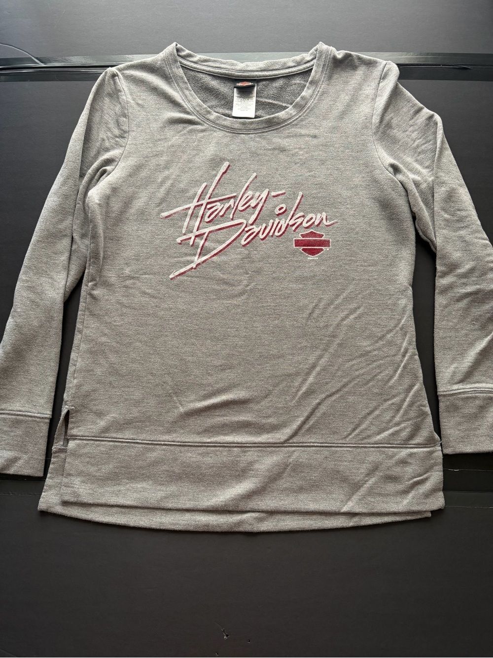 Harley Davidson Women's Medium Gray Soft Modal Sweatshirt El Paso Texas Graphic